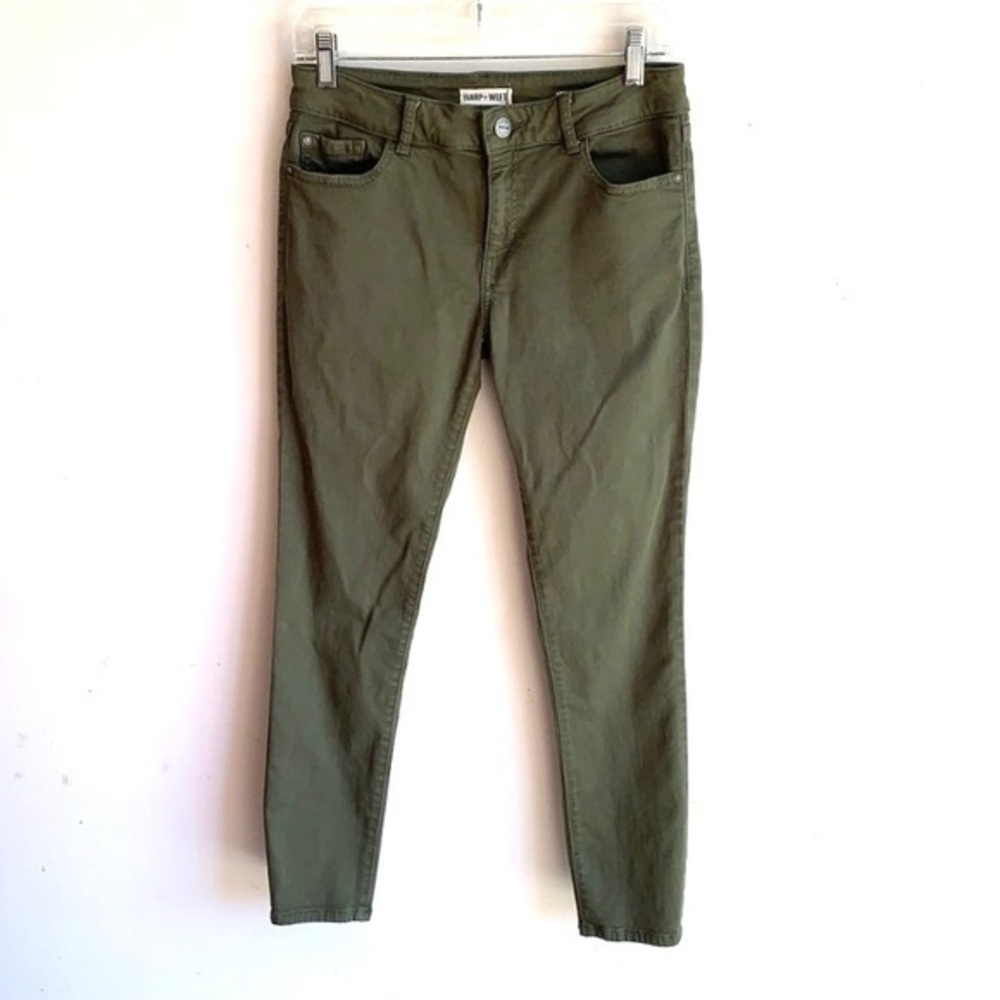 Warp + Weft JFK New York City Skinny Green Jeans